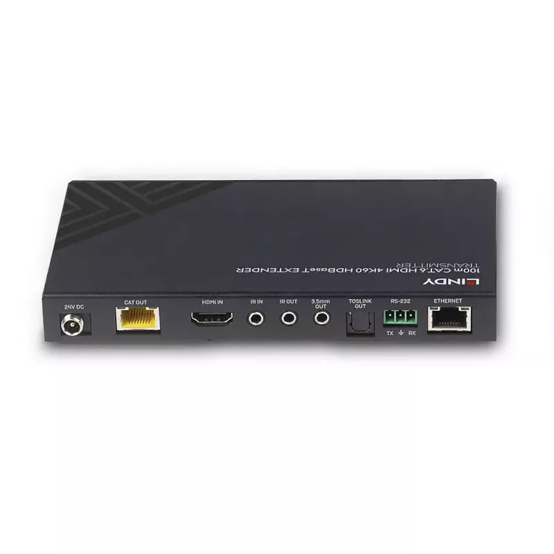 Lindy 100 m Cat.6 HDMI 4K60, garsas, IR ir RS-232 HDBaseT siųstuvas