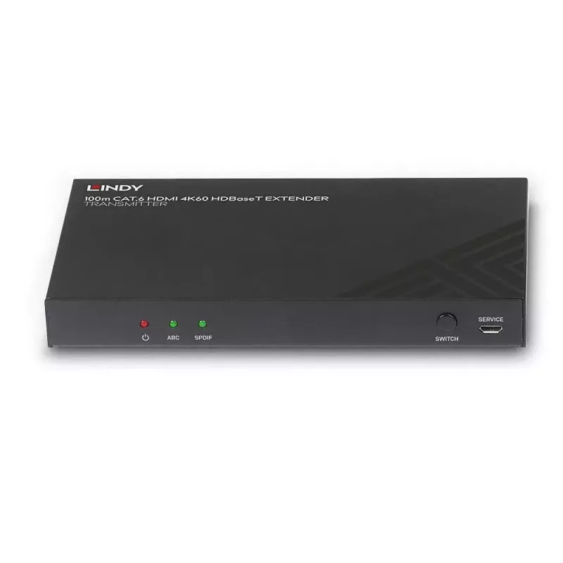 Lindy 100 m Cat.6 HDMI 4K60, garsas, IR ir RS-232 HDBaseT siųstuvas