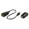 Lindy 50m USB 2.0 Cat.6 prailgintuvas, tinklo siųstuvas ir imtuvas, 50 m, 480 Mbit/s, Cat5, Cat5e, Cat6, LG-8311, juodas