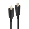 Lindy 10 m hibridinis šviesolaidinis Mini DisplayPort 1.4 laidas su nuimamais DP jungtimis