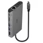 Lindy DST-Mini XT, USB-C nešiojamojo kompiuterio mini dokų stotis su vienu ekranu (4K) arba dviem ekranais (Full HD) ir 100 W įkrovimo perdavimu