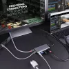Lindy DST-Mini XT, USB-C nešiojamojo kompiuterio mini dokų stotis su vienu ekranu (4K) arba dviem ekranais (Full HD) ir 100 W įkrovimo perdavimu