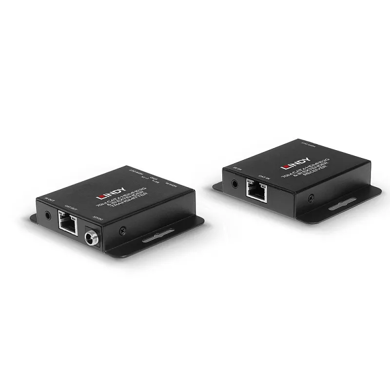 Lindy 70m Cat.6 HDMI 4K30 IR prailgintuvas su PoC ir Loop Out