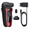 Folijos skutimosi aparatas Braun Series 6 61-R1200s SensoFlex SensoFoil juodai raudonas