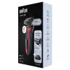 Folijos skutimosi aparatas Braun Series 6 61-R1200s SensoFlex SensoFoil juodai raudonas
