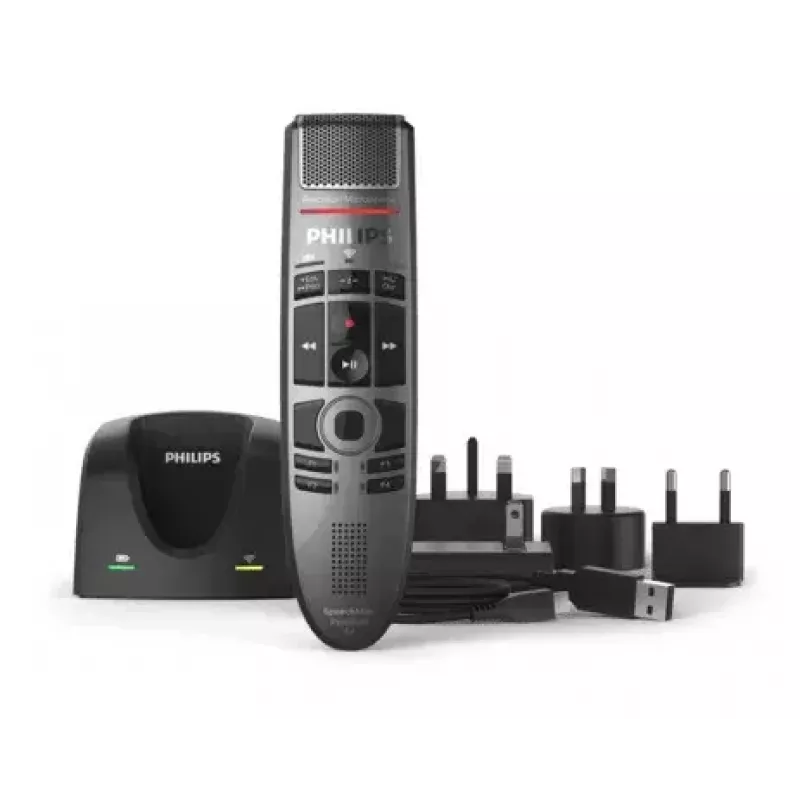 Philips 4000 serijos SMP4000 belaidis diktofoninis mikrofonas (juoda, pilka, metalinė, perlamutrinė)