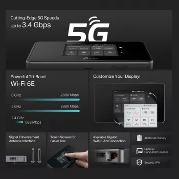 TP-Link M8550(EU) maršrutizatorius koriniam ryšiui, juodas