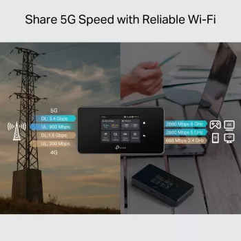 TP-Link M8550(EU) maršrutizatorius koriniam ryšiui, juodas