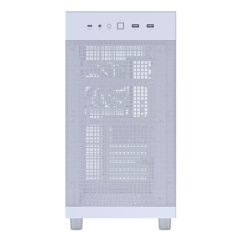 Korpusas ASUS PRIME AP303 TG White – ATX/Micro-ATX/Mini-ITX, grūdintas stiklas, USB-C, 360 mm GPU palaikymas
