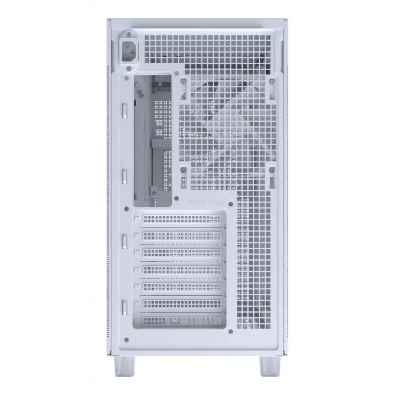 Korpusas ASUS PRIME AP303 TG White – ATX/Micro-ATX/Mini-ITX, grūdintas stiklas, USB-C, 360 mm GPU palaikymas