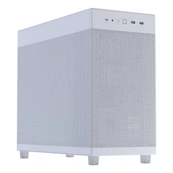 ASUS PRIME AP303 Mesh 90DC00V3-B39000 Midi Tower kompiuterio dėžė, ATX/Micro-ATX, tinklinis skydelis, 2x USB 3.2, be maitinimo bloko, balta