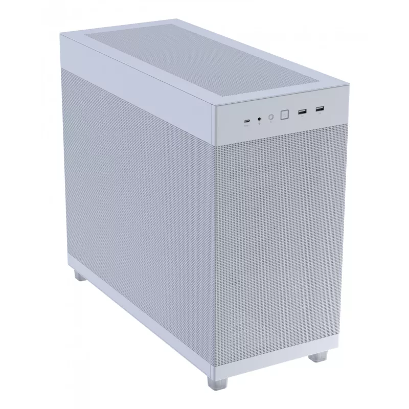ASUS PRIME AP303 Mesh 90DC00V3-B39000 Midi Tower kompiuterio dėžė, ATX/Micro-ATX, tinklinis skydelis, 2x USB 3.2, be maitinimo bloko, balta