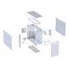 ASUS PRIME AP303 Mesh 90DC00V3-B39000 Midi Tower kompiuterio dėžė, ATX/Micro-ATX, tinklinis skydelis, 2x USB 3.2, be maitinimo bloko, balta