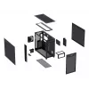 ASUS Prime AP303 Mesh Midi Tower korpusas — ATX, palaiko GPU 36 cm, CPU aušintuvą 165 mm, USB-A 2×, USB-C 1