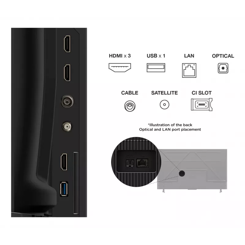 LED išmanusis televizorius TCL 50P69K 50 colių (127 cm) 4K Ultra HD, Direct-LED, Google TV, 3840×2160, 60 Hz, PPI 2500, 2 GB RAM, 20 W, HDMI 2.1