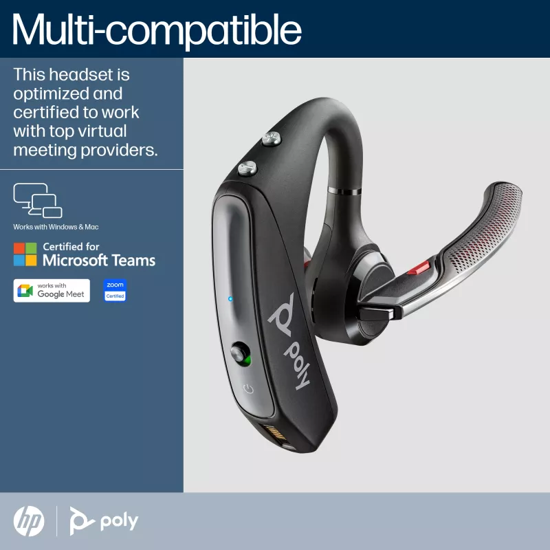 Ausinės Poly Voyager 5200 USB-A Bluetooth su BT700 adapteriu