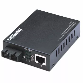 Intellinet Fast Ethernet media keitiklis, 10/100Base-Tx į 100Base-Fx (SC) kelių režimų, 2 km