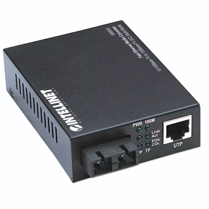 Intellinet Fast Ethernet media keitiklis, 10/100Base-Tx į 100Base-Fx (SC) kelių režimų, 2 km