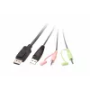KVM jungiklis ATEN CS22DP-AT 2 prievadų USB DisplayPort, 4K@30Hz, USB-A konsolė, garsas, 1,2 m laidas
