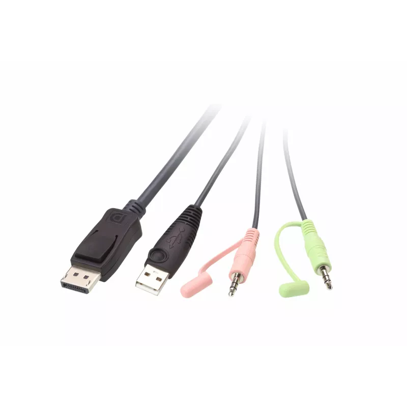 KVM jungiklis ATEN CS22DP-AT 2 prievadų USB DisplayPort, 4K@30Hz, USB-A konsolė, garsas, 1,2 m laidas
