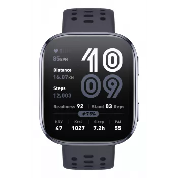 Amazfit Bip 6 Juodas 5 cm (1.97 colio) AMOLED Skaitmeninis 390 x 450 pikselių Liečiamas ekranas GPS (palydovas)
