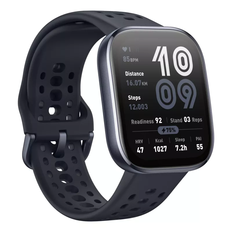 Amazfit Bip 6 Juodas 5 cm (1.97 colio) AMOLED Skaitmeninis 390 x 450 pikselių Liečiamas ekranas GPS (palydovas)