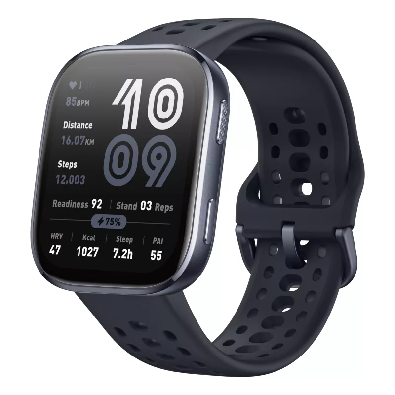 Amazfit Bip 6 Juodas 5 cm (1.97 colio) AMOLED Skaitmeninis 390 x 450 pikselių Liečiamas ekranas GPS (palydovas)