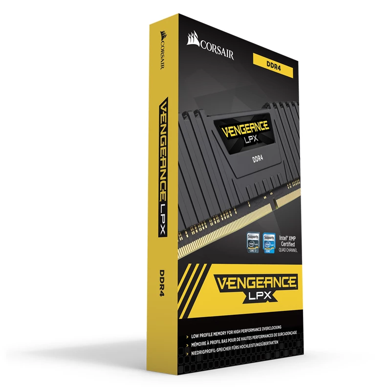 CORSAIR Vengeance LPX 64GB (4x16GB) DDR4 3200MHz C16 atminties rinkinys, juodas