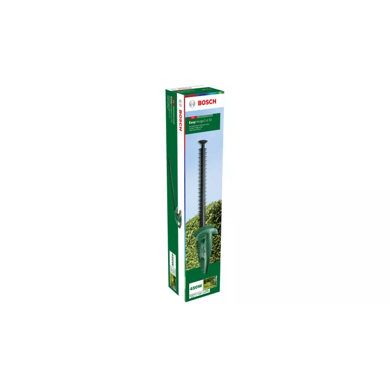 Žirklinis krūmapjovys Bosch Easy HedgeCut 55 – 55 cm ašmenys, 450 W, 3,4 kspm, 2,7 kg
