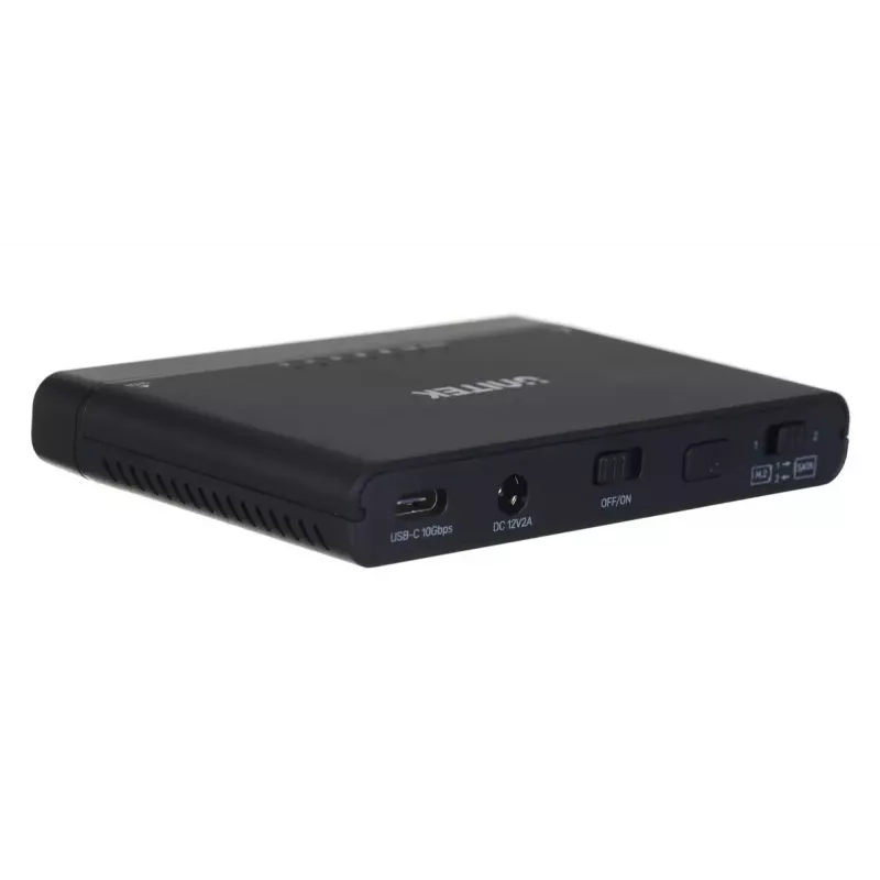 Unitek S1222A USB-C adapteris M.2 NVMe ir SATA 2,5/3,5 colio diskams su autonominiu klonavimu, 10 Gbps, juodas