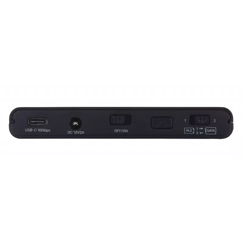 Unitek S1222A USB-C adapteris M.2 NVMe ir SATA 2,5/3,5 colio diskams su autonominiu klonavimu, 10 Gbps, juodas