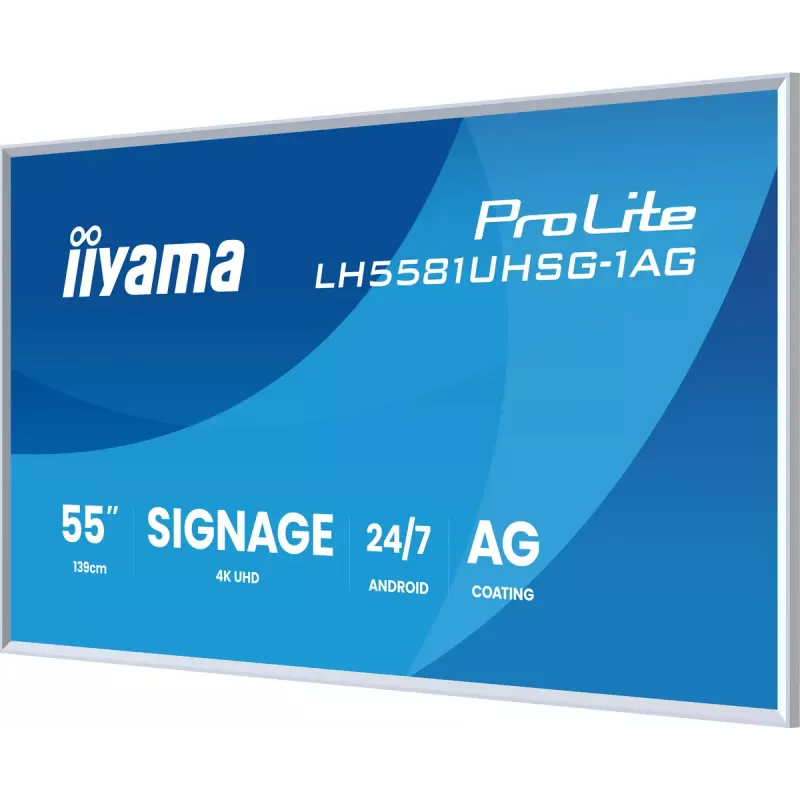 Monitorius iiyama LH5581UHSG-1AG 54,6 col. interaktyvus plokščiasis skydelis 4K Ultra HD 3840 x 2160