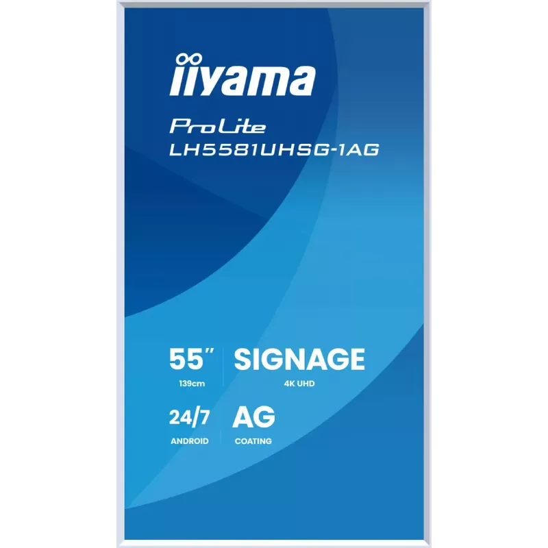 Monitorius iiyama LH5581UHSG-1AG 54,6 col. interaktyvus plokščiasis skydelis 4K Ultra HD 3840 x 2160