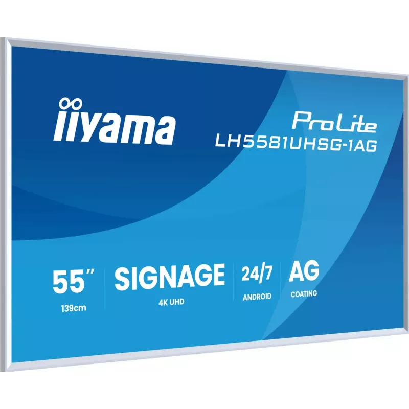 Monitorius iiyama LH5581UHSG-1AG 54,6 col. interaktyvus plokščiasis skydelis 4K Ultra HD 3840 x 2160