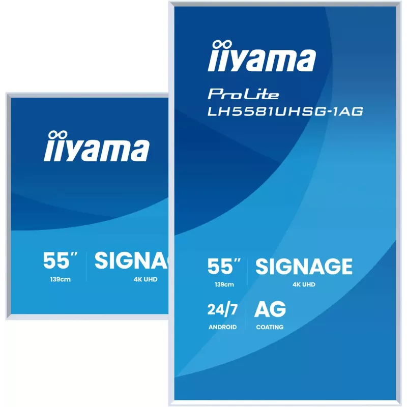 Monitorius iiyama LH5581UHSG-1AG 54,6 col. interaktyvus plokščiasis skydelis 4K Ultra HD 3840 x 2160