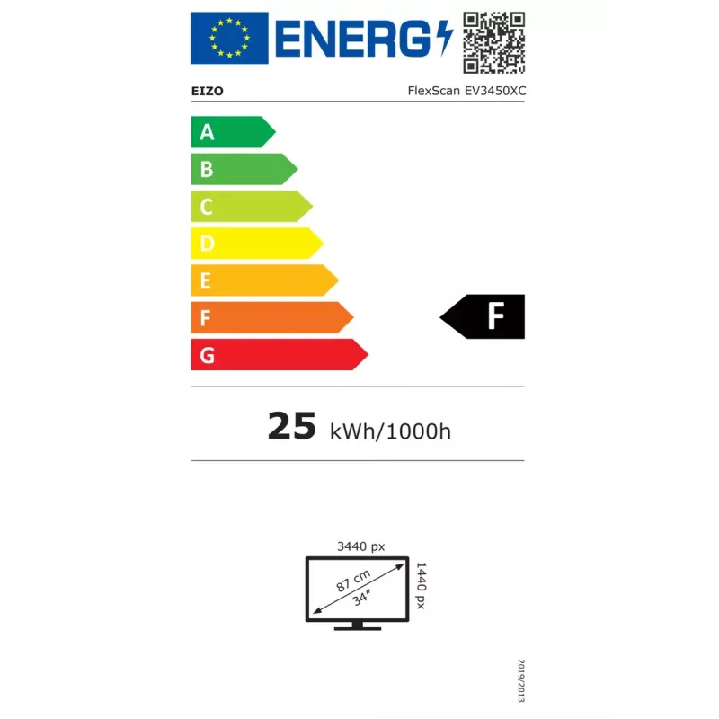 Monitorius EIZO FlexScan EV3450XC-WT 86,6 cm (34,1 colio) 3440 x 1440 UltraWide Quad HD LCD Baltas