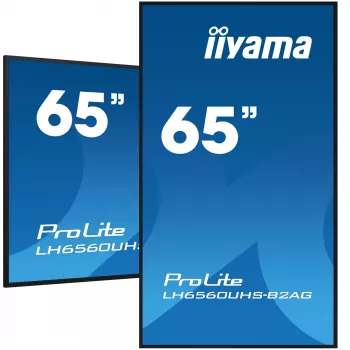 iiyama LH6560UHS-B2AG Skaitmeninis ženklas 163,8 cm (64,5 col.) LED Wi-Fi 500 cd/m² 4K Ultra HD Juodas su Android 11 24/7