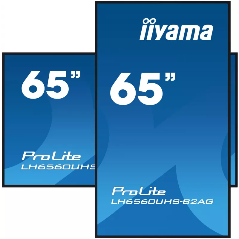 iiyama LH6560UHS-B2AG Skaitmeninis ženklas 163,8 cm (64,5 col.) LED Wi-Fi 500 cd/m² 4K Ultra HD Juodas su Android 11 24/7