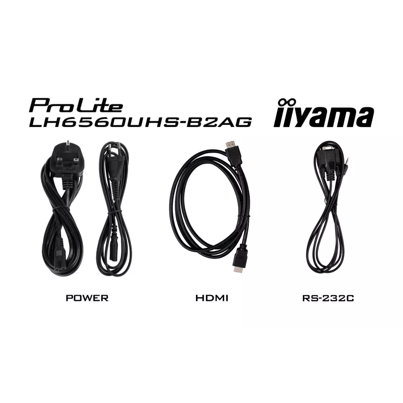 iiyama LH6560UHS-B2AG Skaitmeninis ženklas 163,8 cm (64,5 col.) LED Wi-Fi 500 cd/m² 4K Ultra HD Juodas su Android 11 24/7