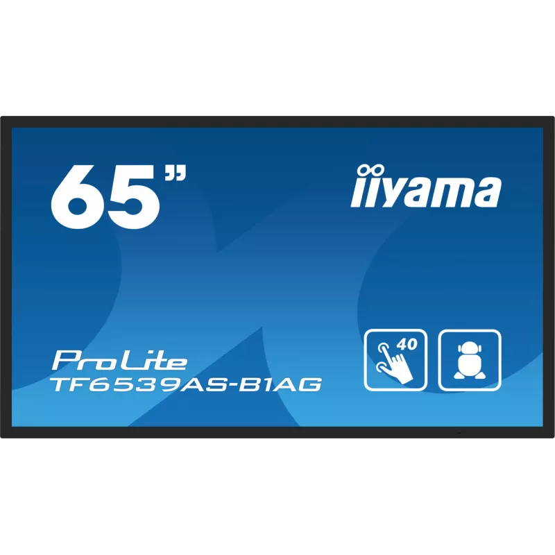 Skaitmeninės reklamos plokščiasis skydelis iiyama TF6539AS-B1AG 64,5 col. liečiamasis LED 3840 x 2160