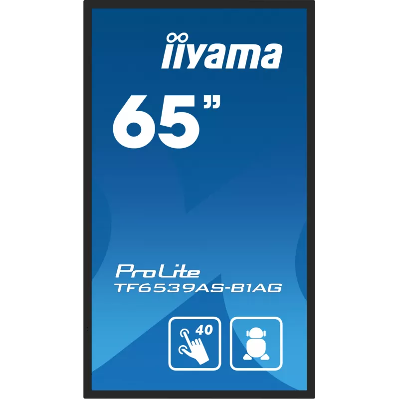 Skaitmeninės reklamos plokščiasis skydelis iiyama TF6539AS-B1AG 64,5 col. liečiamasis LED 3840 x 2160
