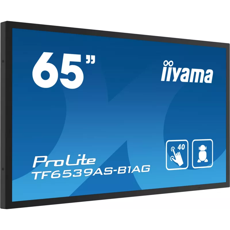 Skaitmeninės reklamos plokščiasis skydelis iiyama TF6539AS-B1AG 64,5 col. liečiamasis LED 3840 x 2160