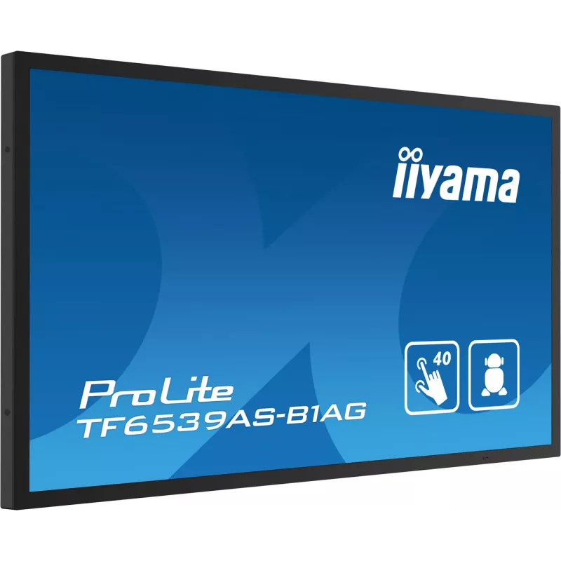Skaitmeninės reklamos plokščiasis skydelis iiyama TF6539AS-B1AG 64,5 col. liečiamasis LED 3840 x 2160