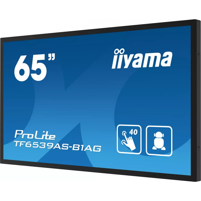 Skaitmeninės reklamos plokščiasis skydelis iiyama TF6539AS-B1AG 64,5 col. liečiamasis LED 3840 x 2160