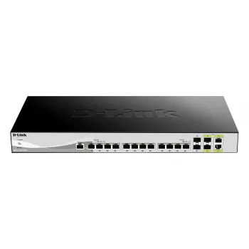 D-Link DXS-1210-16TC/E tinklo jungiklis, valdomas L2, 10G Ethernet (100/1000/10000), pilka