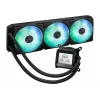 Skysčio aušintuvas ASUS Prime LC 360 ARGB LCD — 360 mm radiatorius, 3x 120 mm ventiliatoriai, LCD, PWM, juodas