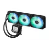 Skysčio aušintuvas ASUS Prime LC 360 ARGB LCD — 360 mm radiatorius, 3x 120 mm ventiliatoriai, LCD, PWM, juodas