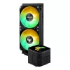 Skysčio aušintuvas ASUS TUF GAMING LC III 240 ARGB — 240 mm radiatorius, 2 x 120 mm ARGB ventiliatoriai, Socket AM5 palaikymas, Juoda