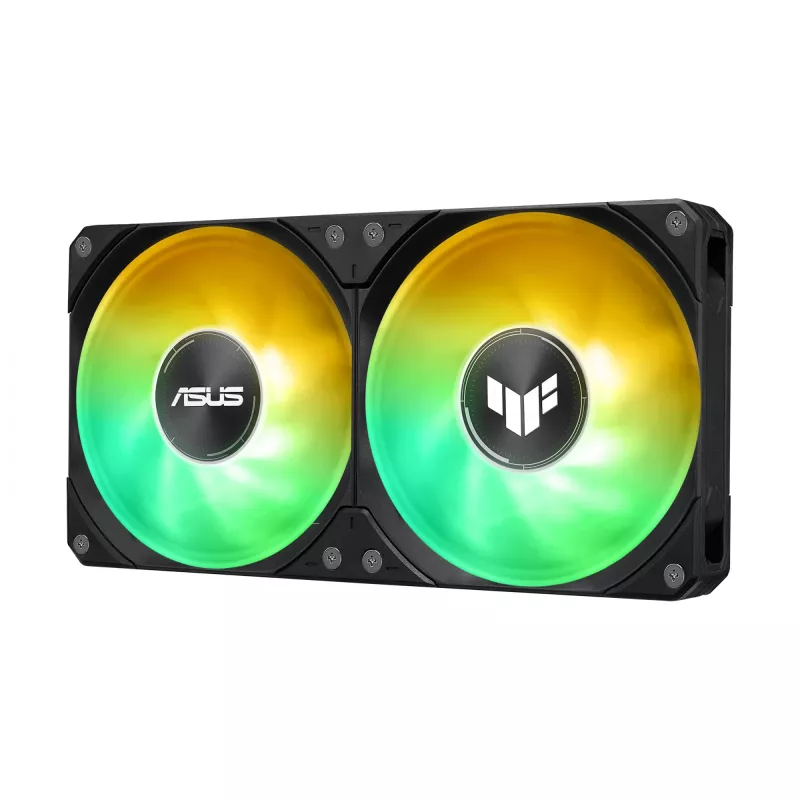 Skysčio aušintuvas ASUS TUF GAMING LC III 240 ARGB — 240 mm radiatorius, 2 x 120 mm ARGB ventiliatoriai, Socket AM5 palaikymas, Juoda