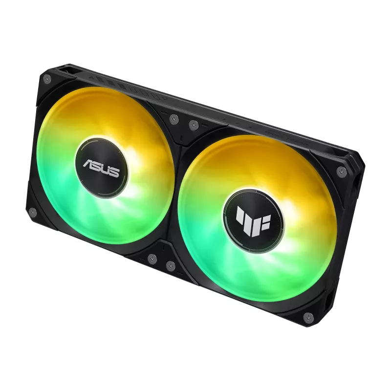 Skysčio aušintuvas ASUS TUF GAMING LC III 240 ARGB — 240 mm radiatorius, 2 x 120 mm ARGB ventiliatoriai, Socket AM5 palaikymas, Juoda